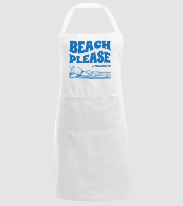 Beach please, e Marea Neagră! model alb pe tricou