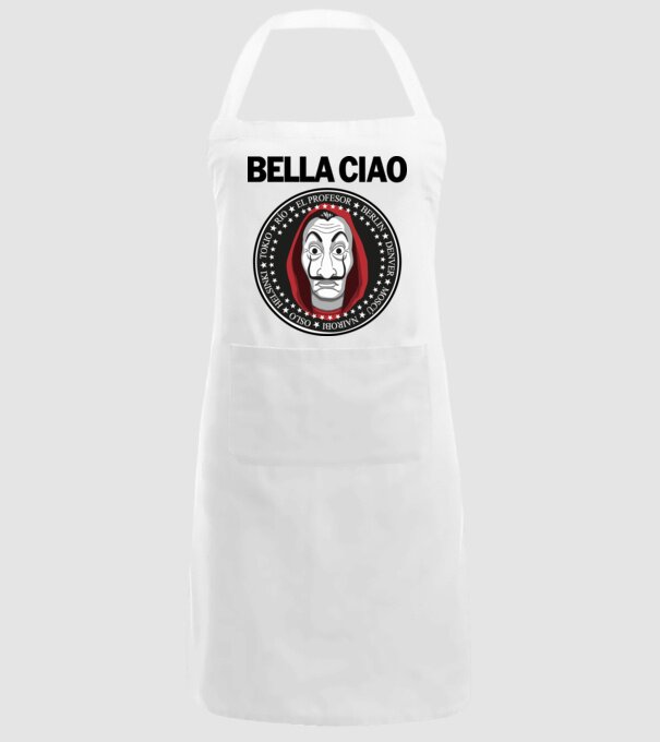 bella ciao stroke model alb pe tricou