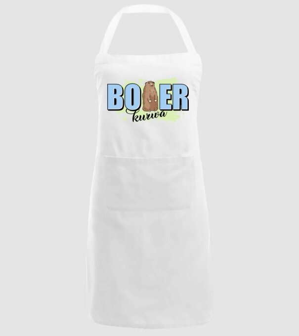 Bober Kurwa model alb pe tricou