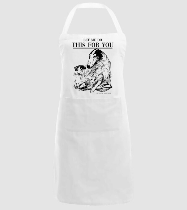 BORZOI Elagant model alb pe tricou