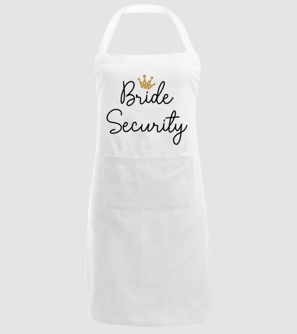 Bride Security model alb pe tricou