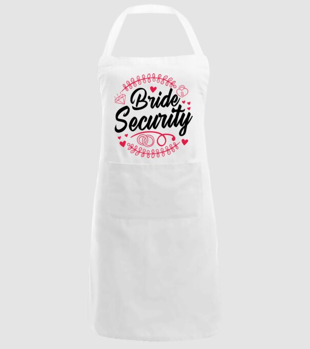 Bride Security model alb pe tricou