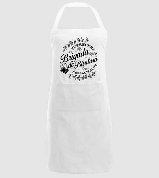 Brigada de băutură model alb pe tricou
