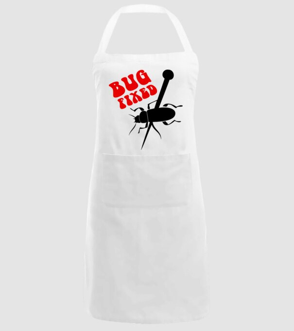 Bug fixed model alb pe tricou