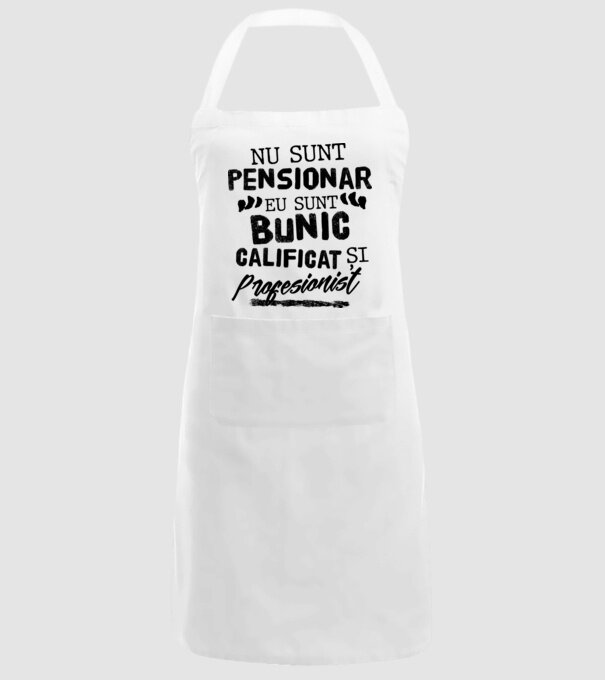 Bunicul profesionist model alb pe tricou