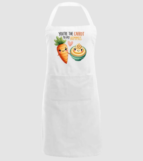 Carrot to my Hummus model alb pe tricou