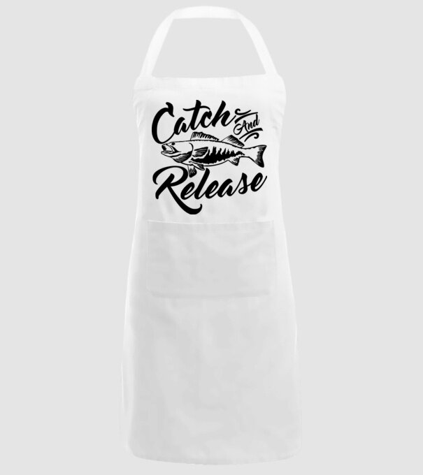 Catch and release model alb pe tricou