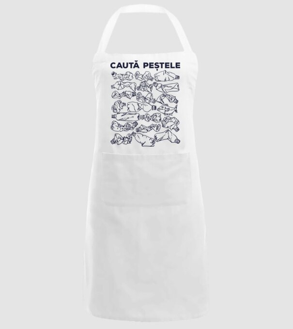 Caută peștele model alb pe tricou