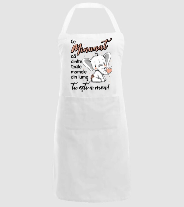 Ce minunat că dintre toate mamele din lume, tu ești a mea! model alb pe tricou