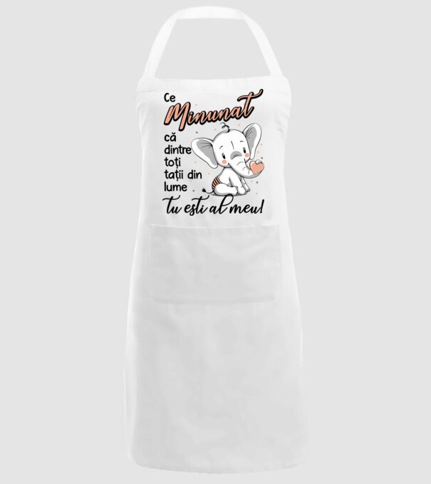 Ce minunat că dintre toți tații din lume, tu ești al meu! model alb pe tricou