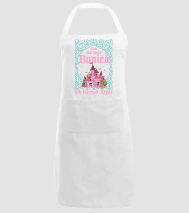 Cea mai bună bunică din întregul regat model alb pe tricou
