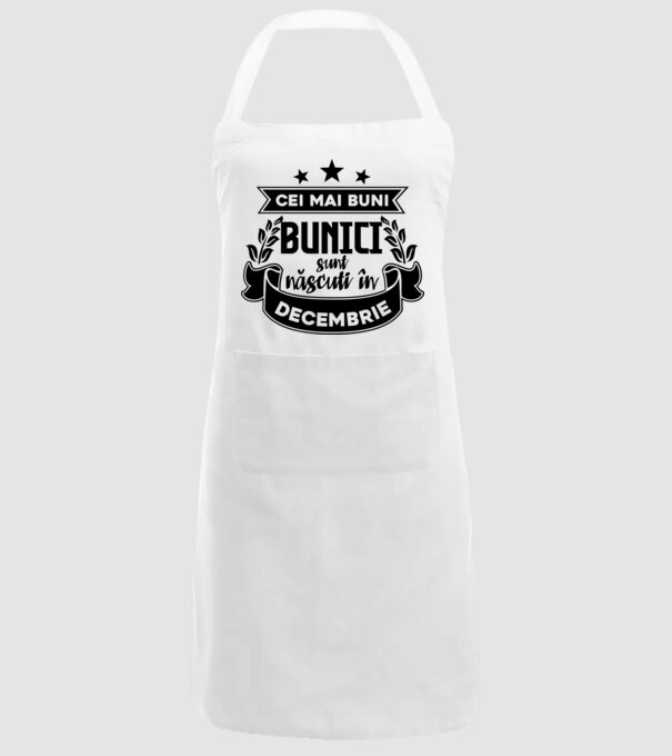 Cei mai BUNI BUNICI sunt născuți în decembrie model alb pe tricou