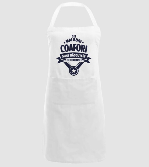 Cei mai buni coafori sunt născuți în Octombrie model alb pe tricou