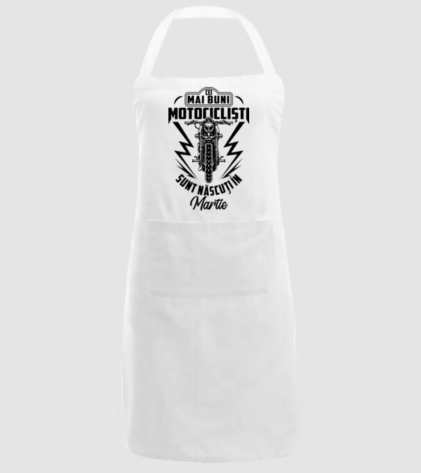 Cei mai buni motocicliști sunt născuți în Martie model alb pe tricou
