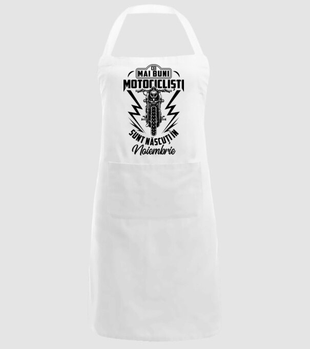 Cei mai buni motocicliști sunt născuți în Noiembrie model alb pe tricou