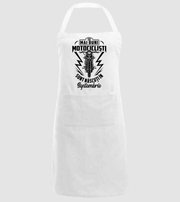 Cei mai buni motocicliști sunt născuți în Septembrie model alb pe tricou