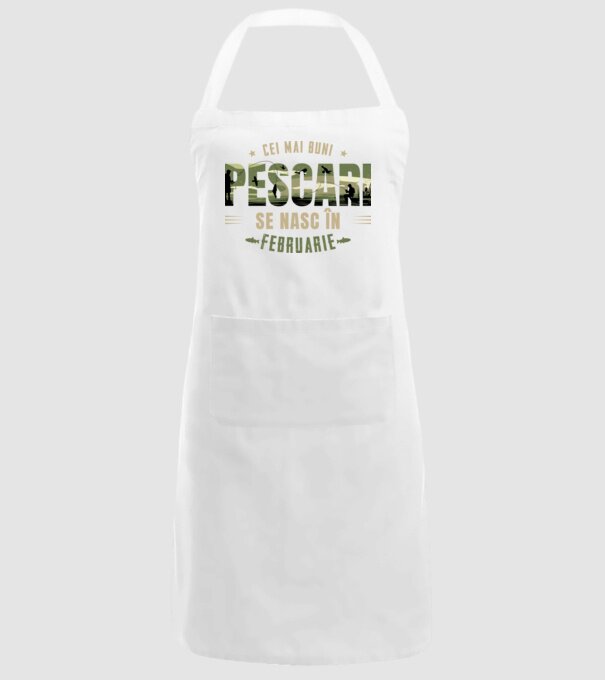 Cei mai buni pescari se nasc în februarie model alb pe tricou