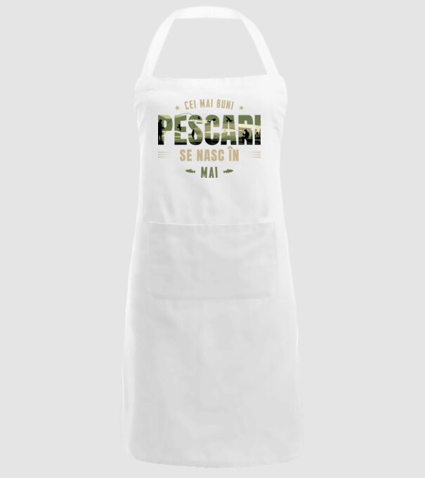 Cei mai buni pescari se nasc în mai model alb pe tricou