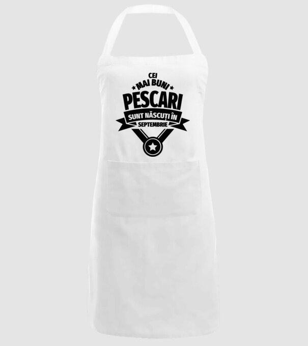 Cei mai buni pescari sunt născuți în septembrie model alb pe tricou