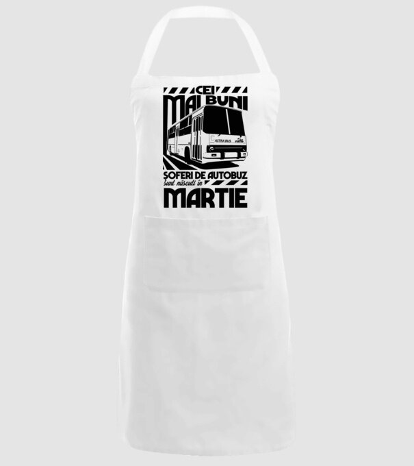 Cei mai buni șoferi de autobuz sunt născuți în Martie model alb pe tricou