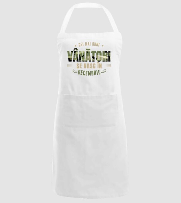 Cei mai buni vânători se nasc în decembrie model alb pe tricou