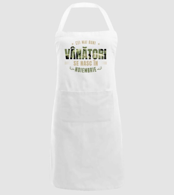 Cei mai buni vânători se nasc în noiembrie model alb pe tricou