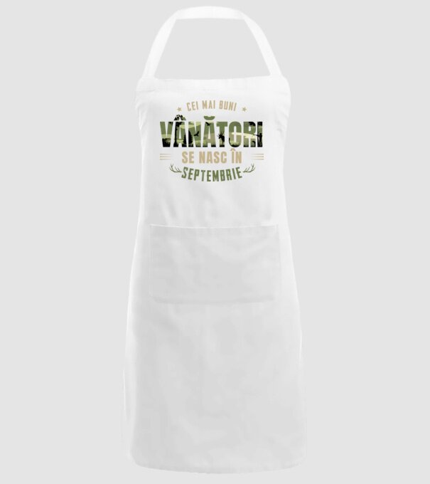 Cei mai buni vânători se nasc în septembrie model alb pe tricou