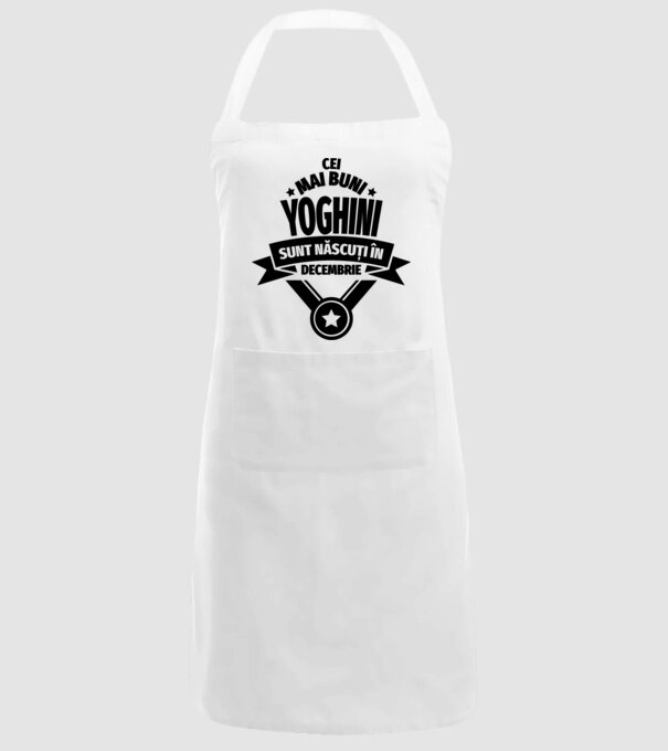 Cei mai buni yoghini sunt născuți în decembrie model alb pe tricou