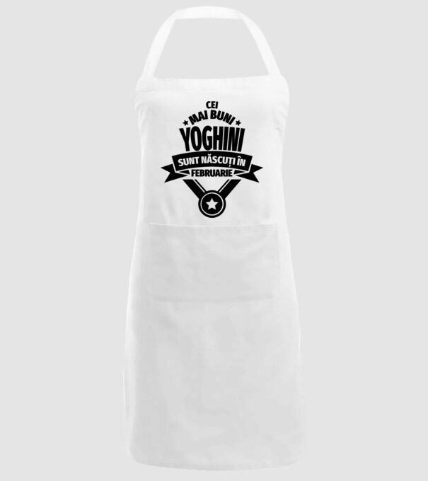 Cei mai buni yoghini sunt născuți în februarie model alb pe tricou