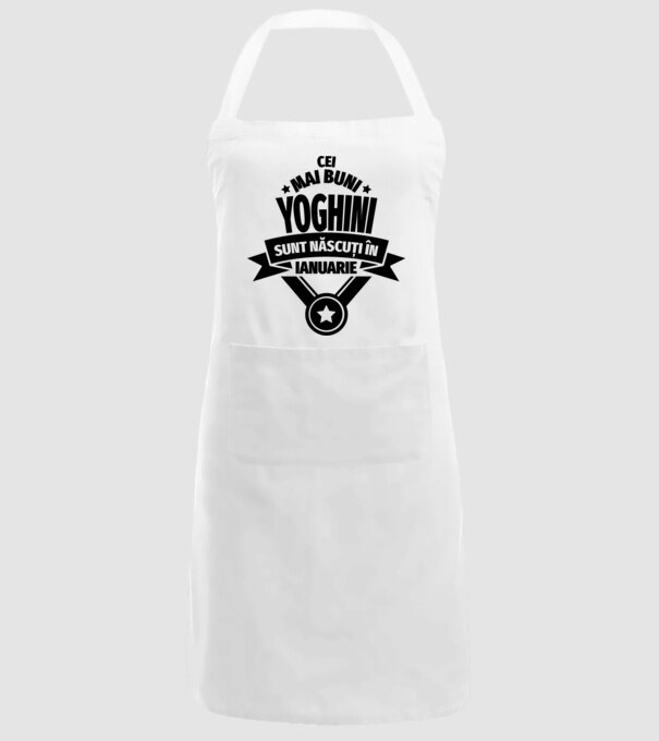 Cei mai buni yoghini sunt născuți în ianuarie model alb pe tricou