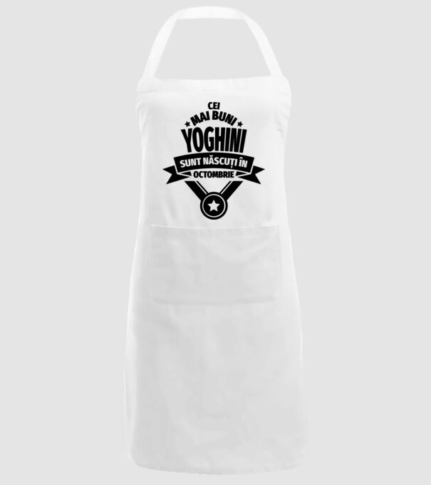 Cei mai buni yoghini sunt născuți în octombrie model alb pe tricou