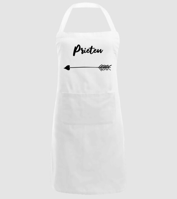 prieten model alb pe tricou