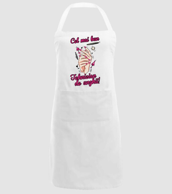 Cel mai bun tehnician de unghii model alb pe tricou