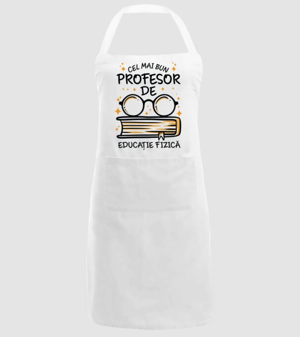 Cel mai profesor educație fizică model alb pe tricou