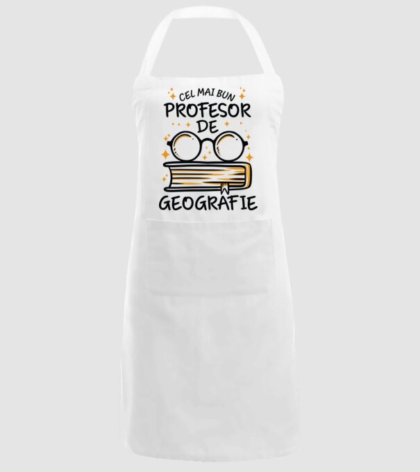 Cel mai profesor geografie model alb pe tricou