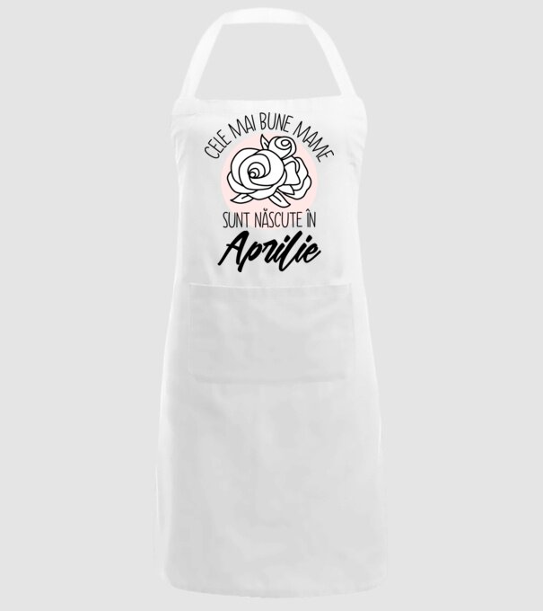 Cele mai bune mame sunt născute în Aprilie model alb pe tricou