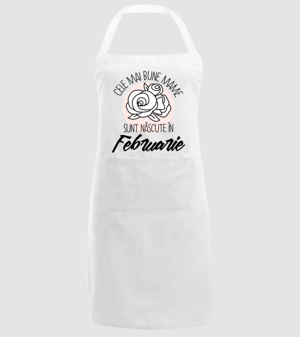 Cele mai bune mame sunt născute în Februarie model alb pe tricou