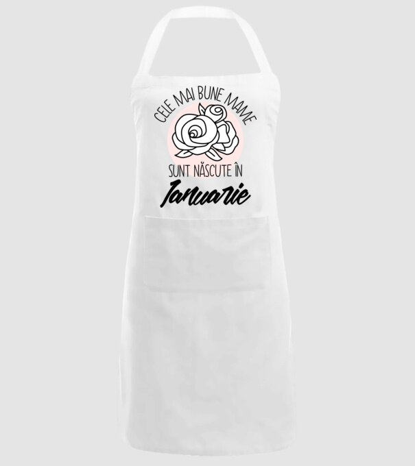 Cele mai bune mame sunt născute în Ianuarie model alb pe tricou