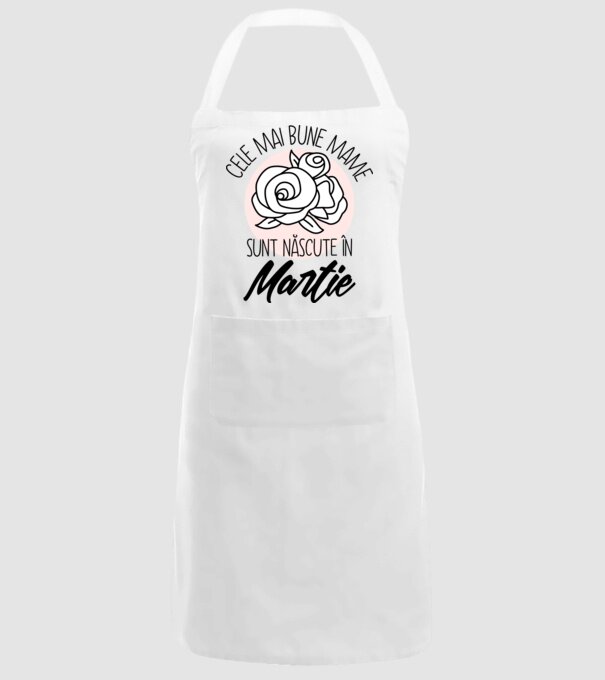 Cele mai bune mame sunt născute în Martie model alb pe tricou