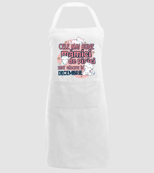Cele mai bune mămici de pisici decembrie model alb pe tricou