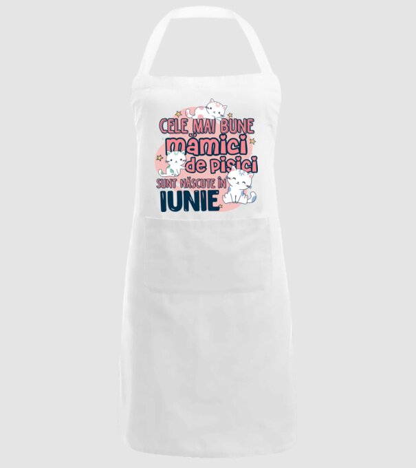 Cele mai bune mămici de pisici iunie model alb pe tricou