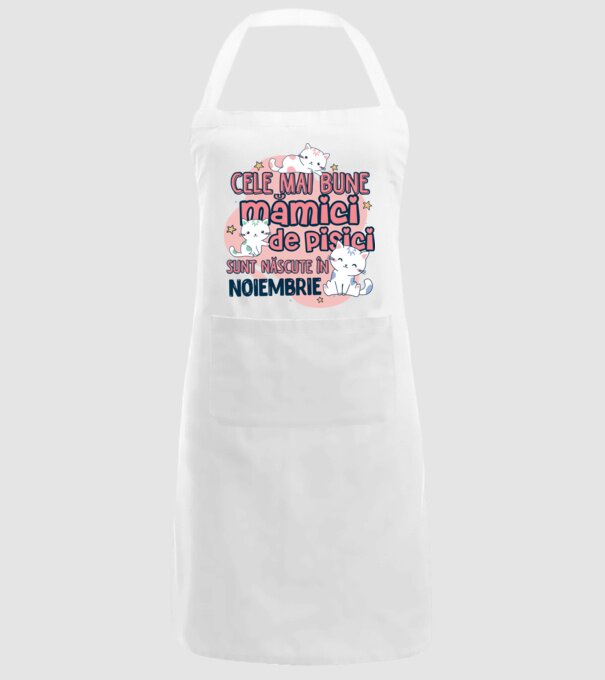 Cele mai bune mămici de pisici noiembrie model alb pe tricou