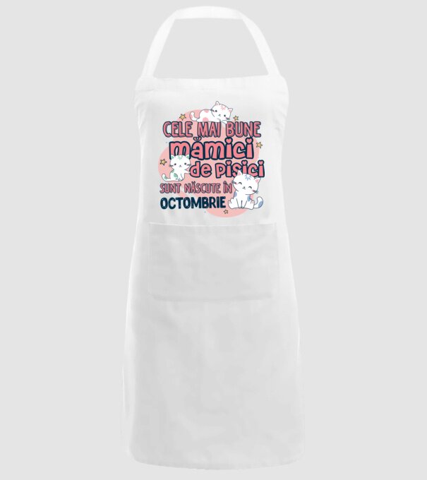 Cele mai bune mămici de pisici octombrie model alb pe tricou