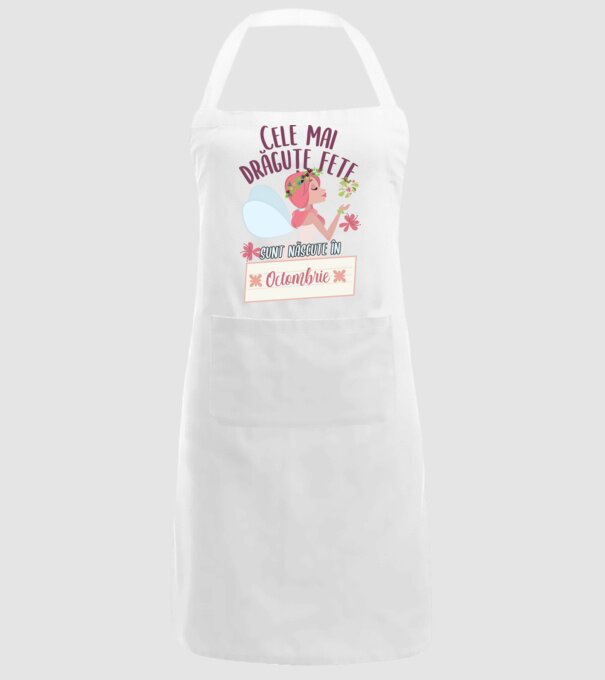 Cele mai drăguțe fete sunt născute în octombrie. model alb pe tricou