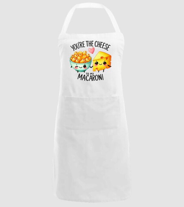 Cheese to my Macaroni model alb pe tricou