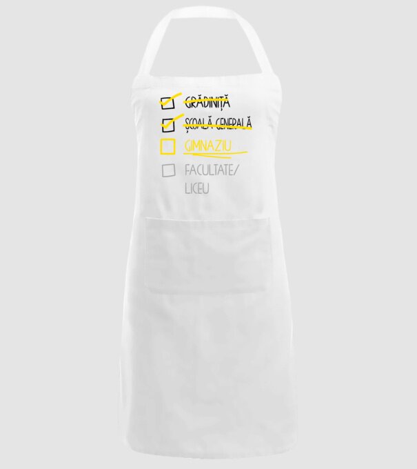 Cheklist educație - Școala primară alb model alb pe tricou