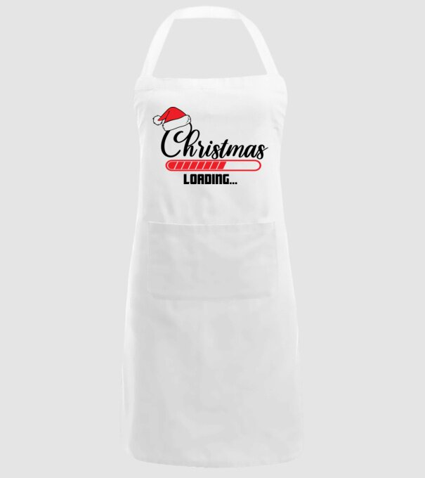 Christmas is loading model alb pe tricou