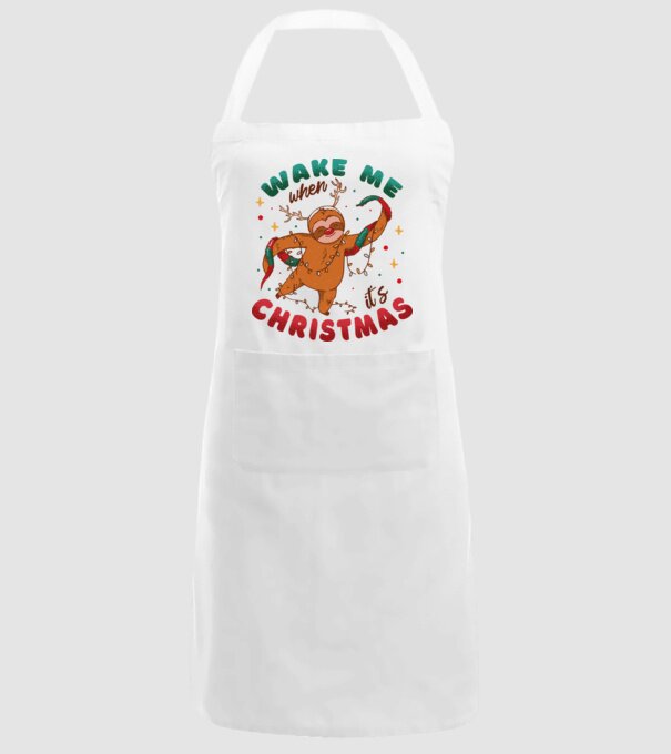 Christmas Sloth model alb pe tricou