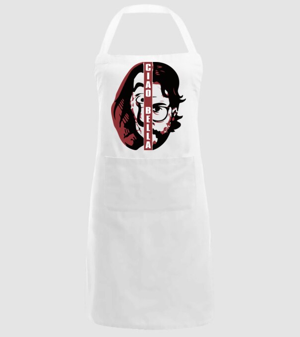 ciao bella professor model alb pe tricou
