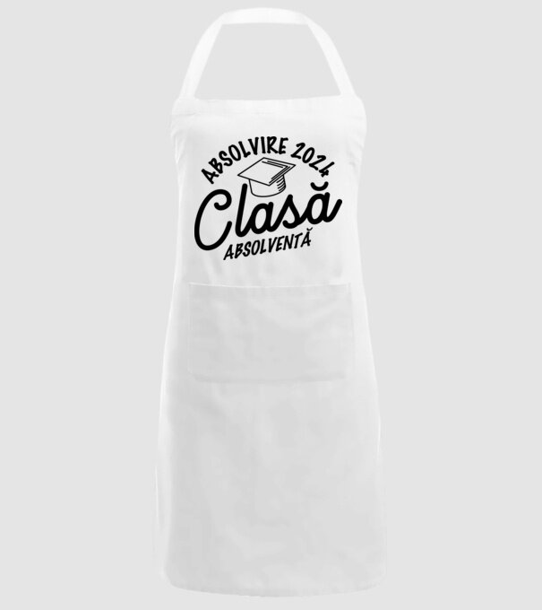 Clasă absolventă model alb pe tricou